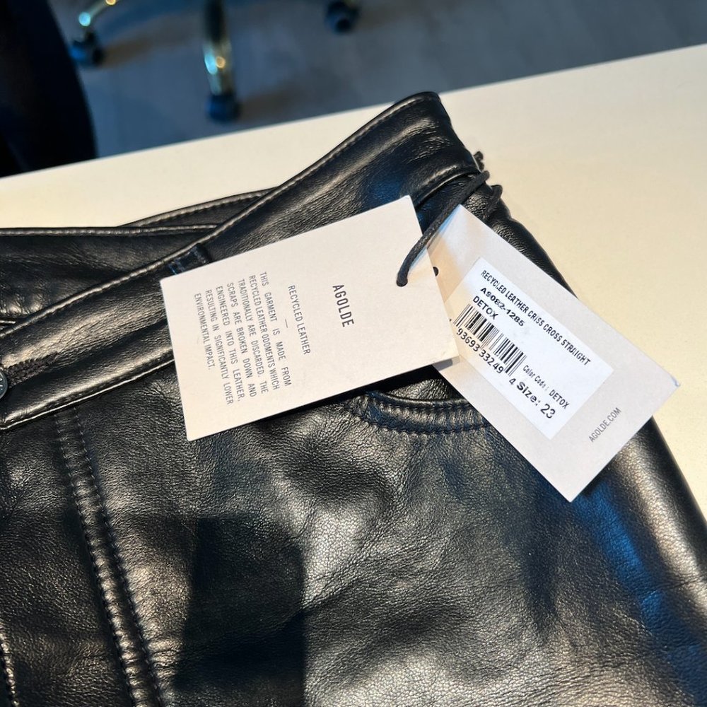 AGOLDE Crisscross Recycled Leather Pants - Picture 5 of 6